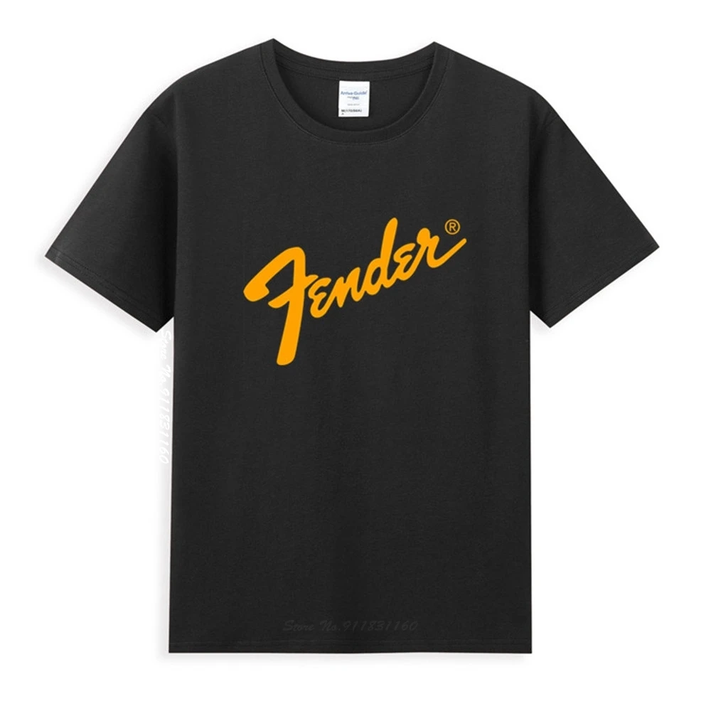 Retro Fender Guitar Logo Classic Black T-Shirt Newest Summer Men's Short Sleeve Popular Tees Shirt Tops
Retro Fender Guitar Logo Classic Black T-Shirt Newest Summer Men's Short Sleeve Popular Tees Shirt Tops