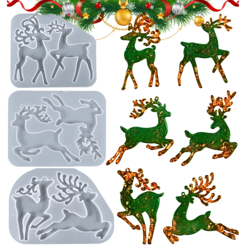 DIY Christmas Resin Mould Multifunction Handmade Deer Elk Ornament Mold for Xmas Tree Bag Tag Pendants Handicrafts Decor
DIY Christmas Resin Mould Multifunction Handmade Deer Elk Ornament Mold for Xmas Tree Bag Tag Pendants Handicrafts Decor