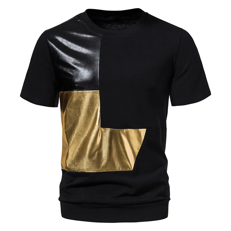 US Size Men's Short Sleeve T-shirt 2023 Summer New Casual fashion Man Metal Patchwork Dark Black Tops & Tees Hip hop Streetwear
US Size Men's Short Sleeve T-shirt 2023 Summer New Casual fashion Man Metal Patchwork Dark Black Tops & Tees Hip hop Streetwear