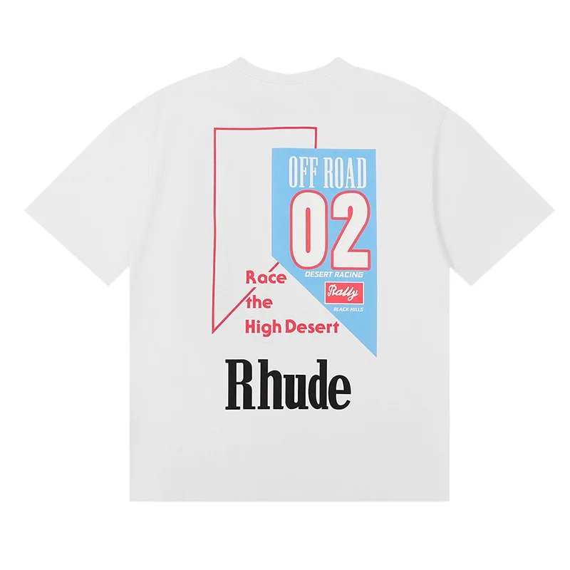 23SS High Quality Loose Raceway Style RHUDE T Shirt Men Women Cotton Black White Apricot Tee Top Casual Rhude T-Shirt With Tag
23SS High Quality Loose Raceway Style RHUDE T Shirt Men Women Cotton Black White Apricot Tee Top Casual Rhude T-Shirt With Tag