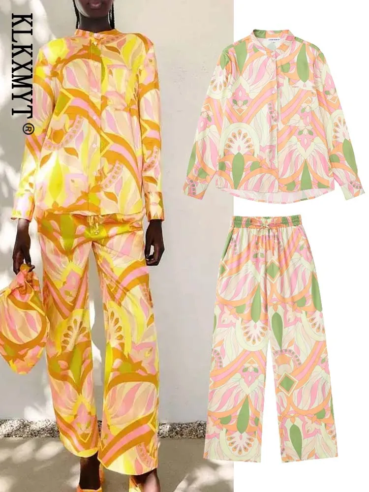 Zar Traf Women 2 Pieces Set Female Vintage Print Shirts Set Casual Blouse Tops + High Waisted Pants Set Woman Outfit Suit
Zar Traf Women 2 Pieces Set Female Vintage Print Shirts Set Casual Blouse Tops + High Waisted Pants Set Woman Outfit Suit