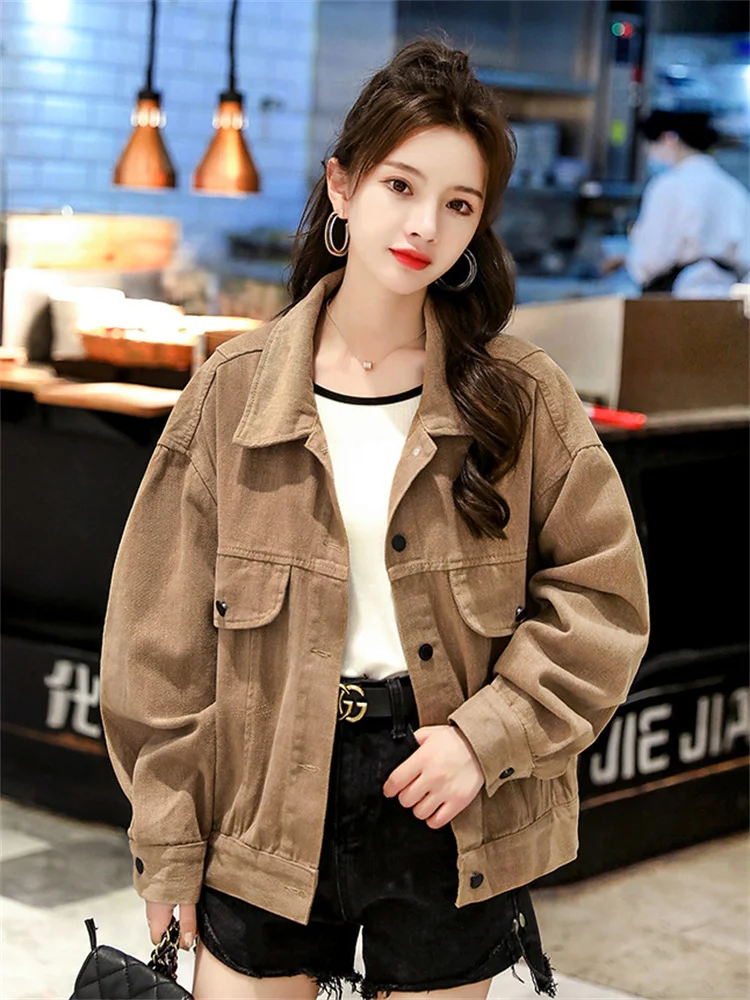 Denim Jacket Women 2022 Spring Autumn New Fashion Casual Korean Personality Single Breasted Long Sleeve Chic Lapel Coat Feminina
Denim Jacket Women 2022 Spring Autumn New Fashion Casual Korean Personality Single Breasted Long Sleeve Chic Lapel Coat Feminina