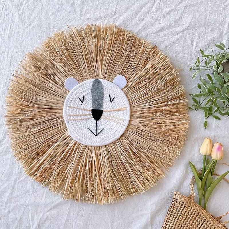 Home decoration Tapestry Handwoven Cartoon Lion Hanging Decorations Cute Animal Head Ornament Children room Wall Hanging
Home decoration Tapestry Handwoven Cartoon Lion Hanging Decorations Cute Animal Head Ornament Children room Wall Hanging