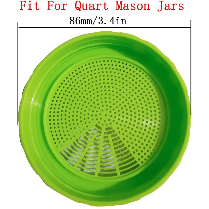 6 Pack Sprouting Jar Strainer Lids - Wide Mouth Mason Jar Screen Sprouting Kit Lids - for Growing Bean, Broccoli
6 Pack Sprouting Jar Strainer Lids - Wide Mouth Mason Jar Screen Sprouting Kit Lids - for Growing Bean, Broccoli