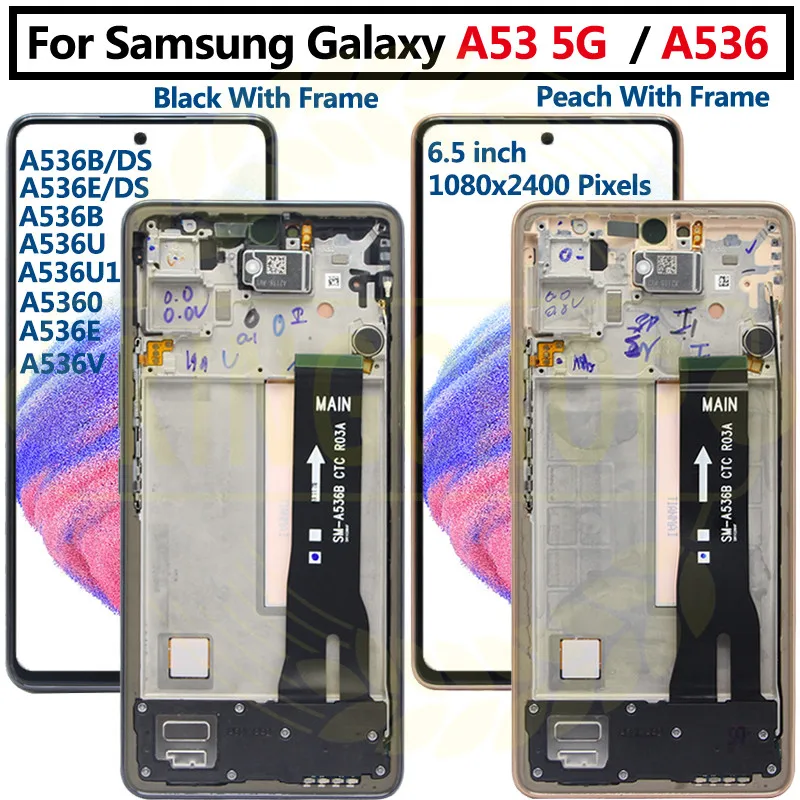 Оригинальный дисплей для Samsung Galaxy A53 5G LCD A536U A536B A5360 панель дисплея стекло
