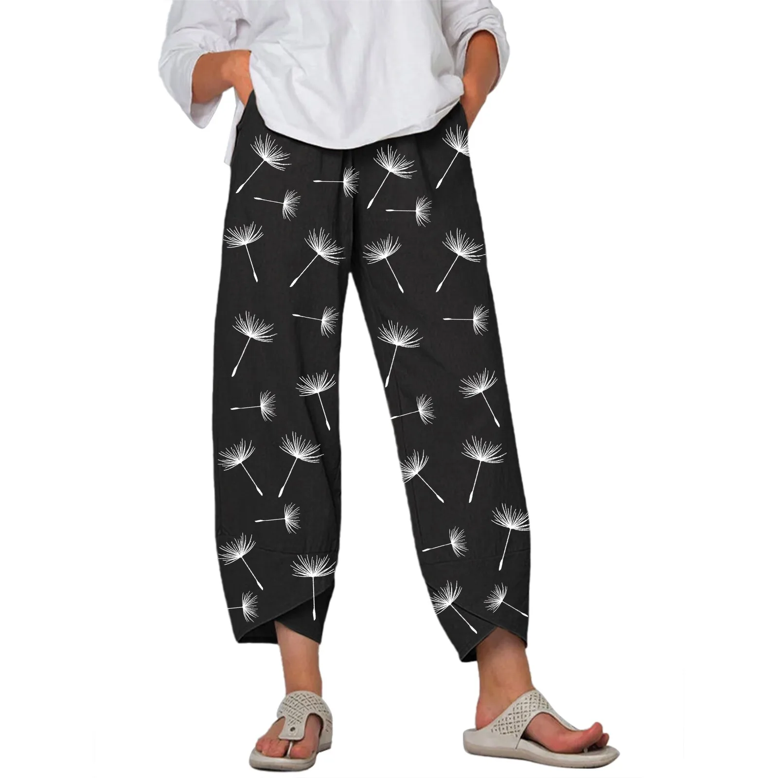 Ladies Pants Big Size Loose Dandelion Printed Elastic Waist Casual Pants Female Loose Sports Casual Pants
Ladies Pants Big Size Loose Dandelion Printed Elastic Waist Casual Pants Female Loose Sports Casual Pants