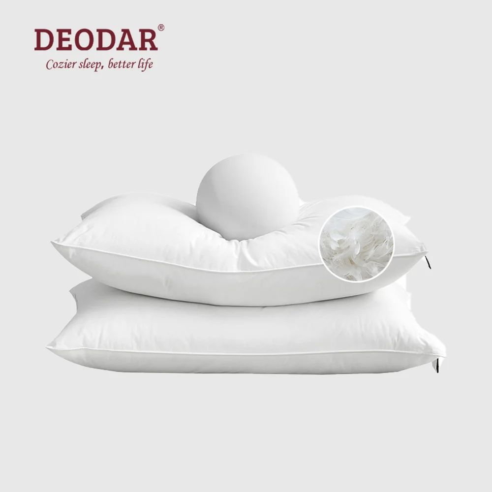 Deodar Natural Goose Feather and Down Filled Neck Pillow 100% Cotton Fabric Standard Size Skin-Friendly for Sleeping 48x74cm
Deodar Natural Goose Feather and Down Filled Neck Pillow 100% Cotton Fabric Standard Size Skin-Friendly for Sleeping 48x74cm