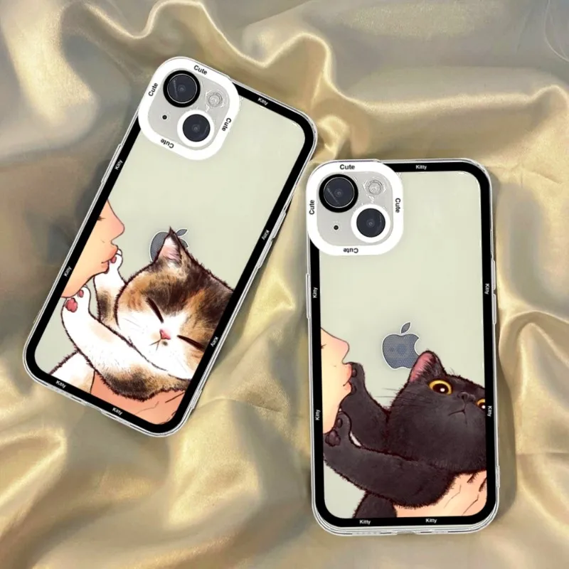 RICCU Cute Hand Cat Kiss Pattern Angel eyes Phone Case For iPhone 14 11 12 13 Mini Pro Max 14 13 Pro Max 12 MINI Case shell
RICCU Cute Hand Cat Kiss Pattern Angel eyes Phone Case For iPhone 14 11 12 13 Mini Pro Max 14 13 Pro Max 12 MINI Case shell
