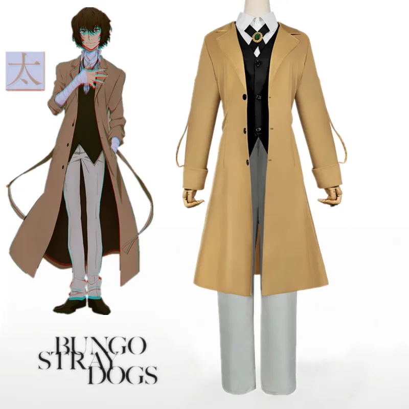 Anime Bungo Stray Dogs Costume Long Jacket Coat Suit Windbreaker Dazai Osamu Cosplay Halloween Christmas clothing
Anime Bungo Stray Dogs Costume Long Jacket Coat Suit Windbreaker Dazai Osamu Cosplay Halloween Christmas clothing