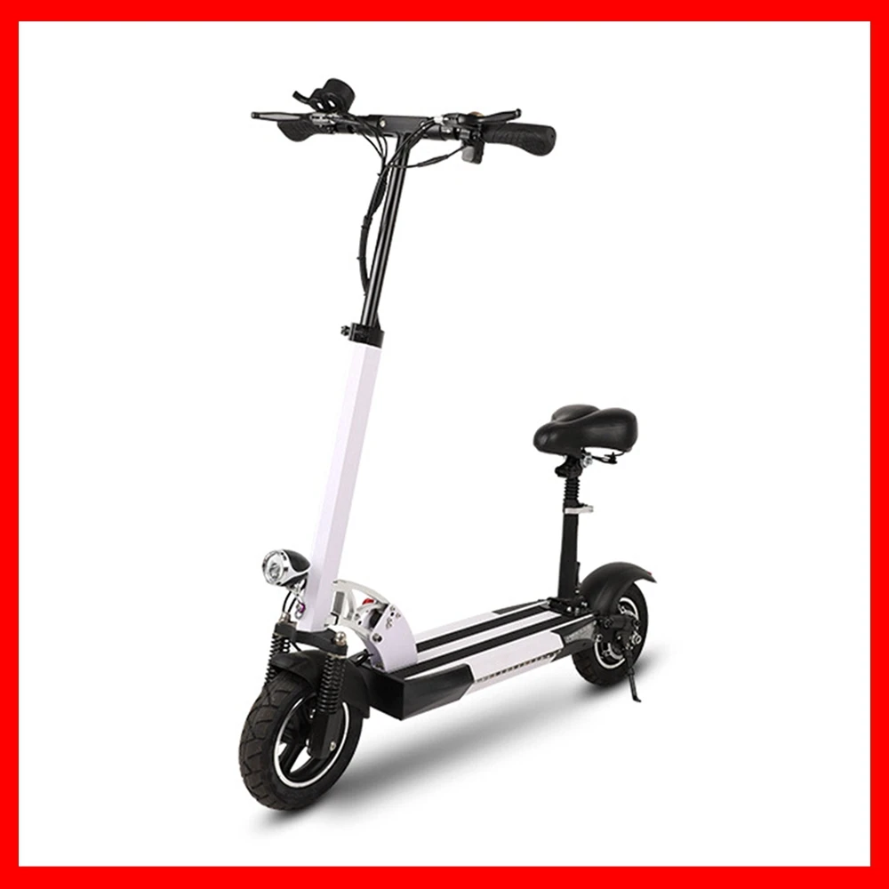 

Adult 500W 36V 10A Electric Scooters 45KM/H Max Speed Escooter Powerful Dual Motors E Scooter with 10'' Tires Folding E-scooter