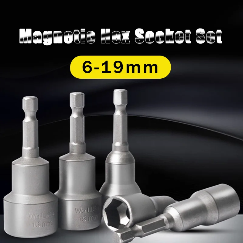 Magnetic Sleeve Nozzles 6-19mm Screwdrivers Nut Driver Hex Socket Bits Wood Drilling Sets Electric Drill Accessories Hand Tools
Magnetic Sleeve Nozzles 6-19mm Screwdrivers Nut Driver Hex Socket Bits Wood Drilling Sets Electric Drill Accessories Hand Tools