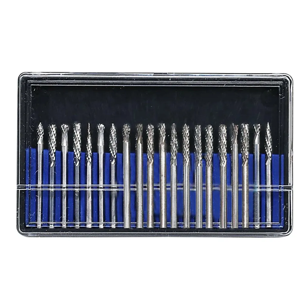 20Pcs 3mm Shank Tungsten Carbide Rotary Burrs Set For Car Accessories Milling Cutter Rotary Files Drill Bit Engraving Bits
20Pcs 3mm Shank Tungsten Carbide Rotary Burrs Set For Car Accessories Milling Cutter Rotary Files Drill Bit Engraving Bits