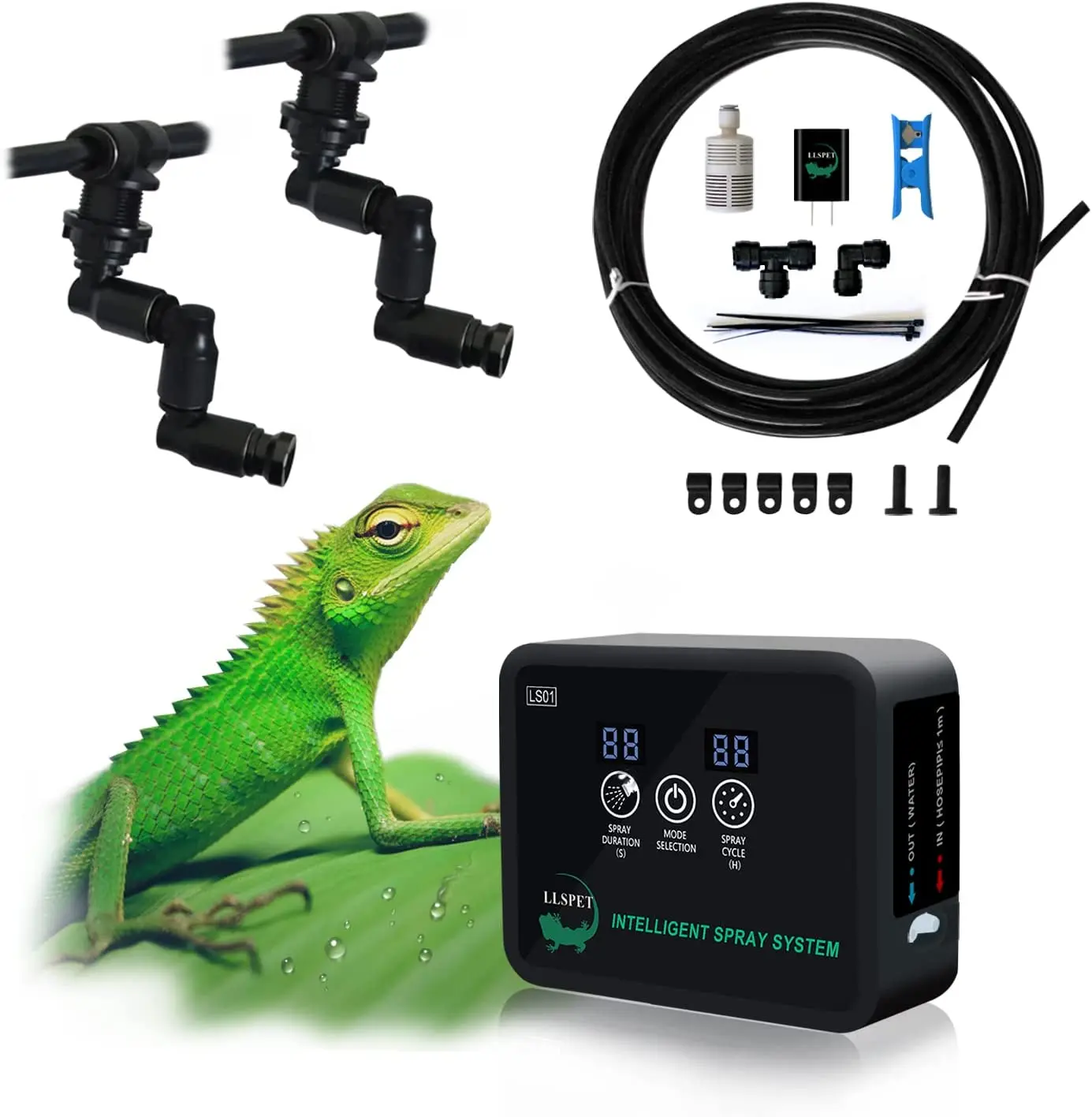 Intelligent Reptile Humidifiers Automatic Sprayer for Vivarium Tank with Timing Controller Intelligent Rainforest Water Spray
Intelligent Reptile Humidifiers Automatic Sprayer for Vivarium Tank with Timing Controller Intelligent Rainforest Water Spray