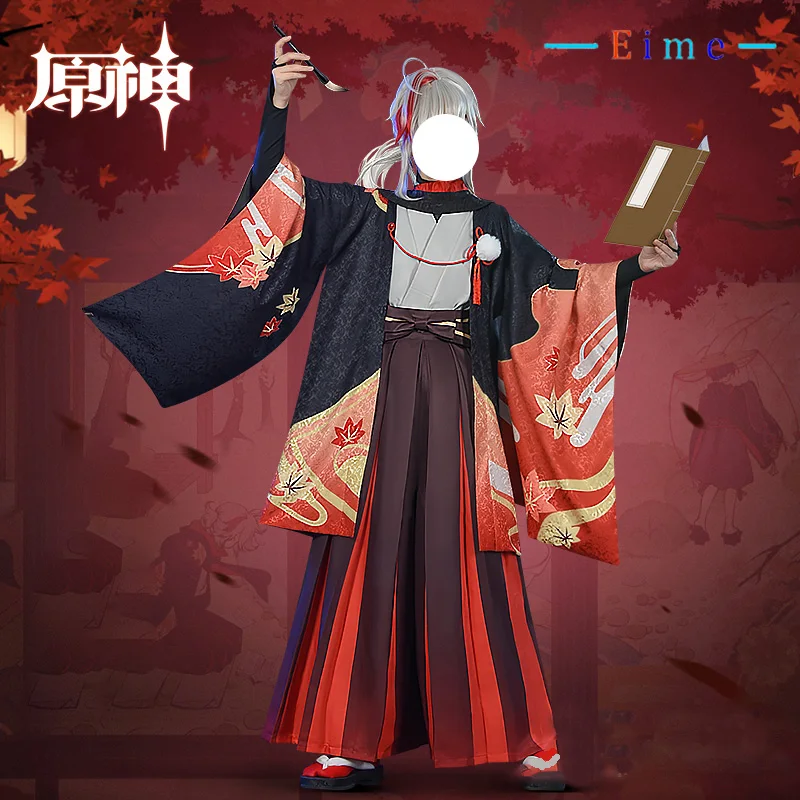 

EIME Game Genshin Impact Kaedehara Kazuha Cosplay Costume Fancy Kimono Party Suit Halloween Carnival Uniforms Custom Made