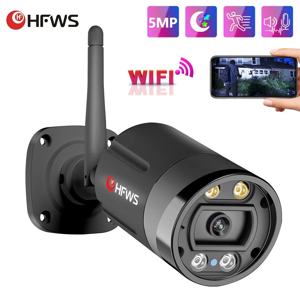 Уличная Ip-камера видеонаблюдения HFWS, беспроводная уличная камера ночного видения с Wi-Fi, H.265, 5 Мп, HD, для домашней безопасности
Уличная Ip-камера видеонаблюдения HFWS, беспроводная уличная камера ночного видения с Wi-Fi, H.265, 5 Мп, HD, для домашней безопасности