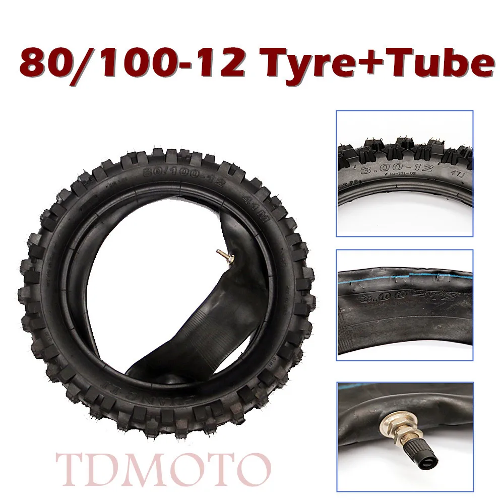 Motorcycle 3.00-12 80/100-12 Tyre & Tube Pit Dirt Bike Trail For Honda CRF70 KLX110 TTR110 PW80
Motorcycle 3.00-12 80/100-12 Tyre & Tube Pit Dirt Bike Trail For Honda CRF70 KLX110 TTR110 PW80