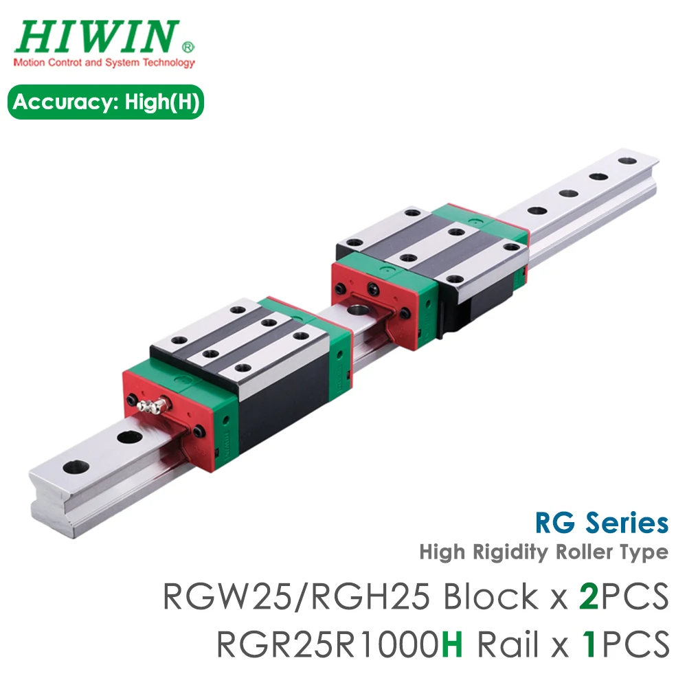 

Original HIWIN RGW25 RGH25 Block Linear Guide Rail ZB H Class High Rigidity Roller Guideway CNC Machine High Precision Slider