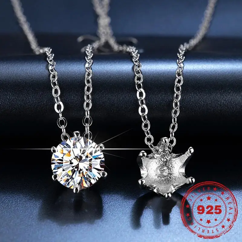 HOYON Genuine Sterling Silver Pendant Classic Six Claw D Color Moissanite Ring Diamond pt950 Necklace for women Proposal gift
HOYON Genuine Sterling Silver Pendant Classic Six Claw D Color Moissanite Ring Diamond pt950 Necklace for women Proposal gift