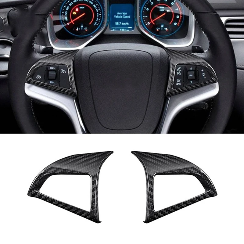 2Pcs Car Carbon Fiber Steering Wheel Button Panel Cover Decoration Frame Sticker For Chevrolet Camaro 2012-2015
2Pcs Car Carbon Fiber Steering Wheel Button Panel Cover Decoration Frame Sticker For Chevrolet Camaro 2012-2015