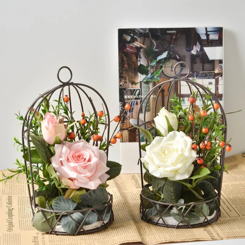 Japanese Style Hangable Birdcage Clapboard Flower Stand False Flower Succulent Flower Fake Plants Stand Flower Decoration Set
Japanese Style Hangable Birdcage Clapboard Flower Stand False Flower Succulent Flower Fake Plants Stand Flower Decoration Set