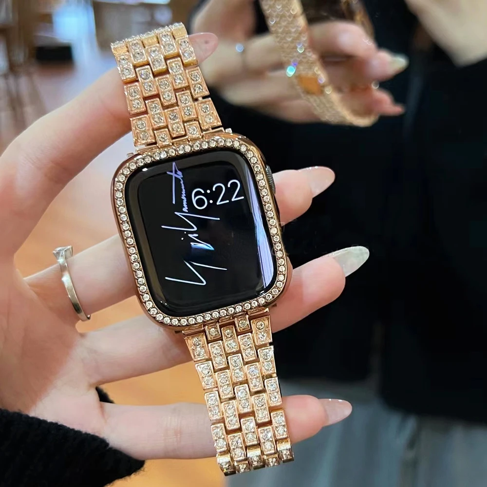 Luxury Women Strap For Apple Watch 8 7 41mm 45mm Series Se 6 5 4 3 2 44mm 40mm 42MM 38MM Diamond Bracelet For iWatch Ultra 49mm
Luxury Women Strap For Apple Watch 8 7 41mm 45mm Series Se 6 5 4 3 2 44mm 40mm 42MM 38MM Diamond Bracelet For iWatch Ultra 49mm