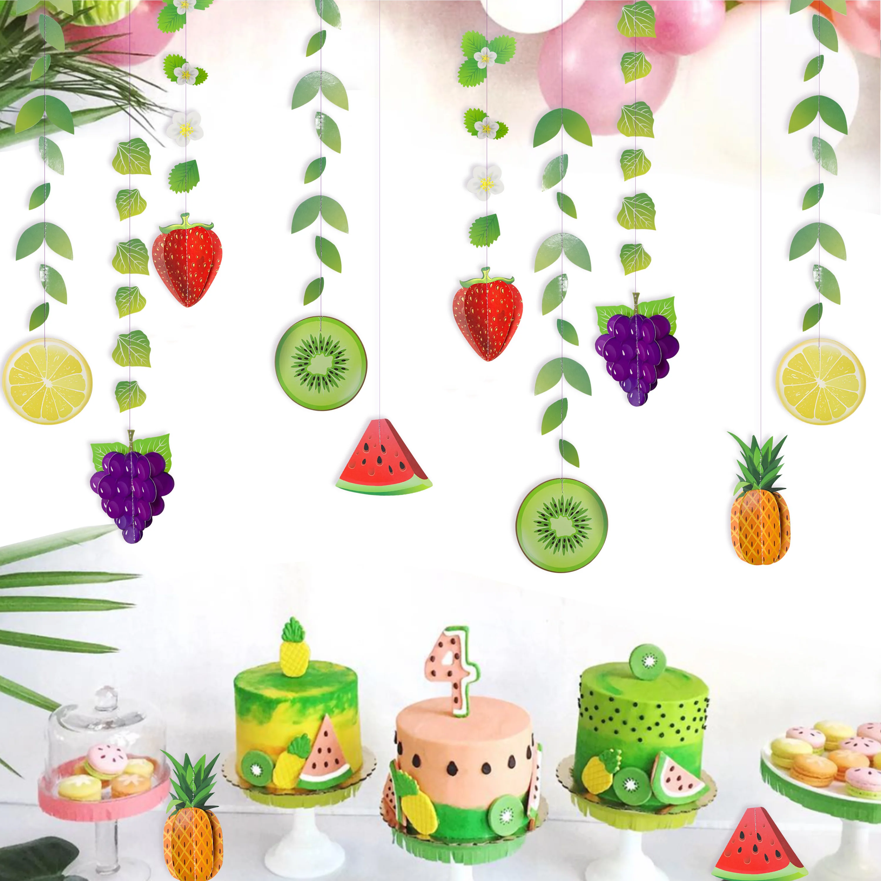 Tropical Hawaiian Summer Fruits Birthday Party Banners Decorations Pineapple Strawberry Green Leaf Garlands Pool Party Birthday 
Tropical Hawaiian Summer Fruits Birthday Party Banners Decorations Pineapple Strawberry Green Leaf Garlands Pool Party Birthday