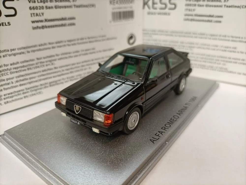1/43 Resin Simulation Car Model Kess Coupe Alfa Romeo ARAN T1 1984 Black High End Collection Arrangement Gift
1/43 Resin Simulation Car Model Kess Coupe Alfa Romeo ARAN T1 1984 Black High End Collection Arrangement Gift