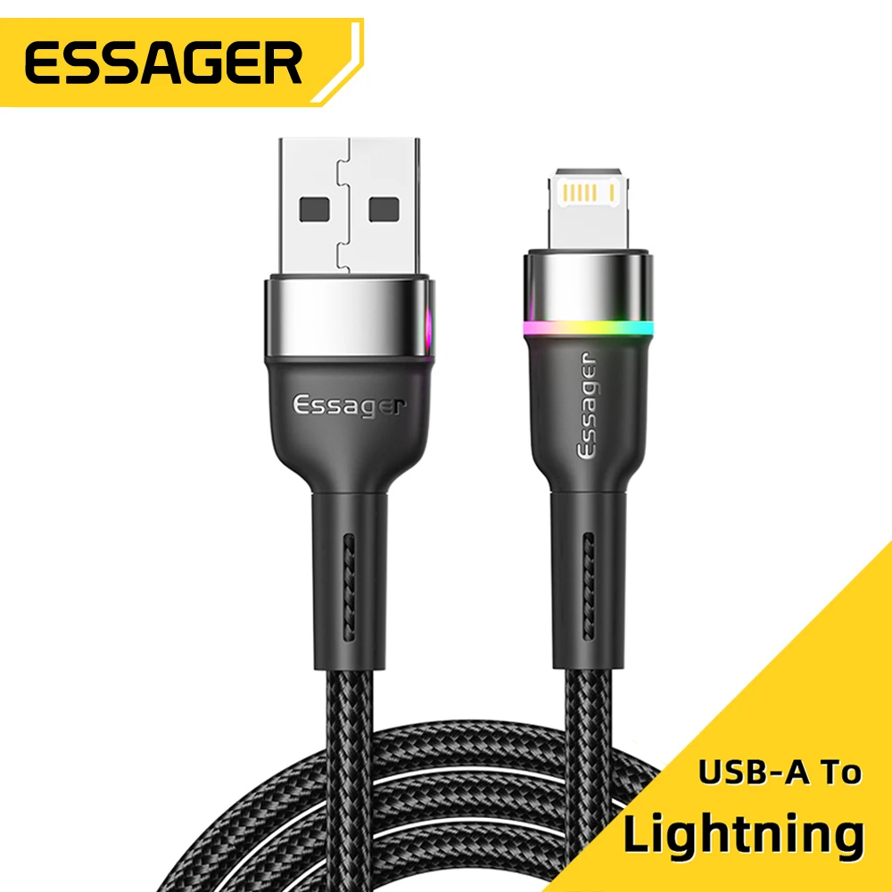 Essager USB Cable For iPhone 11 12 13 Pro Max XR XS 8 7 6 Plus MacBook iPad Fast Charge Charging Lighting Data Cable Cord Wire
Essager USB Cable For iPhone 11 12 13 Pro Max XR XS 8 7 6 Plus MacBook iPad Fast Charge Charging Lighting Data Cable Cord Wire