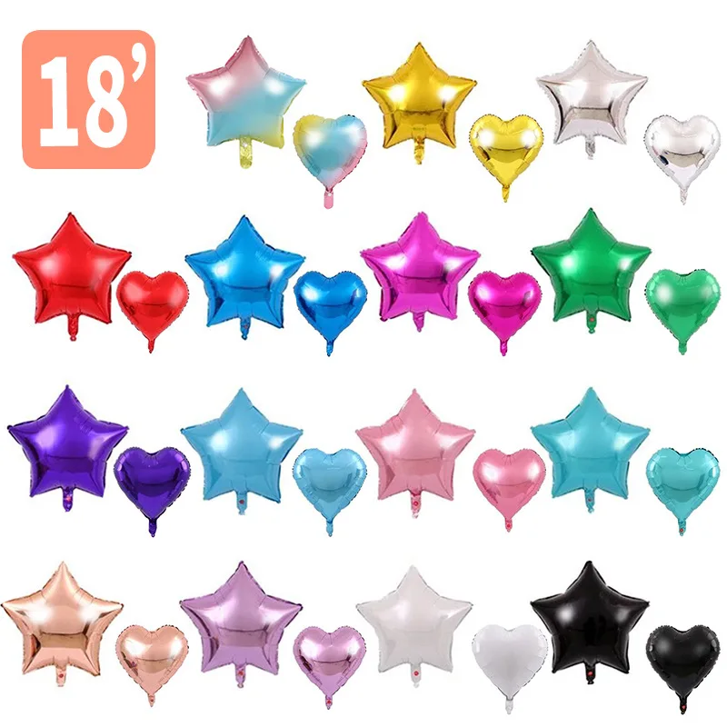 18Inch Pentagram Aluminum Film Balloon Birthday Wedding Festive Party Decor Heart Shaped Foil Balloons Decoration Supplies
18Inch Pentagram Aluminum Film Balloon Birthday Wedding Festive Party Decor Heart Shaped Foil Balloons Decoration Supplies