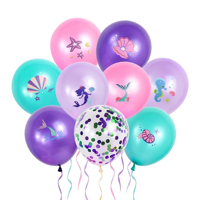 Mermaid Balloons Party Supplies Shell Mermaid Tail Printed Latex Balloons Kids Favor Baby Shower Girl Birthday Party Decorations
Mermaid Balloons Party Supplies Shell Mermaid Tail Printed Latex Balloons Kids Favor Baby Shower Girl Birthday Party Decorations