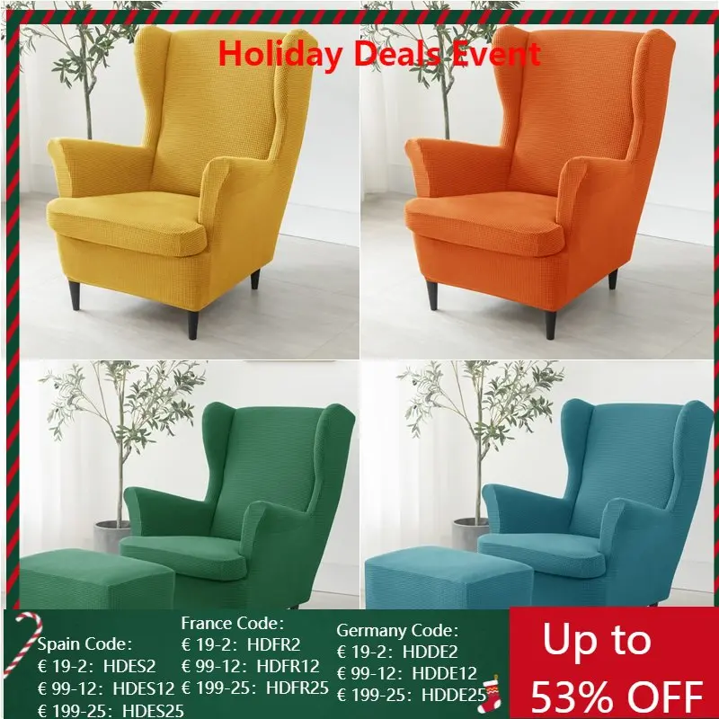 Polar Fleece Wing Chair Cover Stretch Spandex Sofa Covers Removable Armchair Slipcovers with Seat Cushion Cover for Living Room
Polar Fleece Wing Chair Cover Stretch Spandex Sofa Covers Removable Armchair Slipcovers with Seat Cushion Cover for Living Room