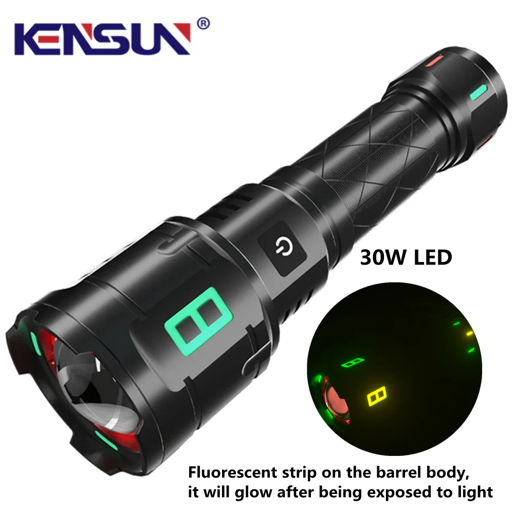 Ultrabright 30W LED Flashlight Spotlight Long-range Torch TYPE-C Fast Charging Output Input Outdoor Fluorescent Tactical Lamp
Ultrabright 30W LED Flashlight Spotlight Long-range Torch TYPE-C Fast Charging Output Input Outdoor Fluorescent Tactical Lamp