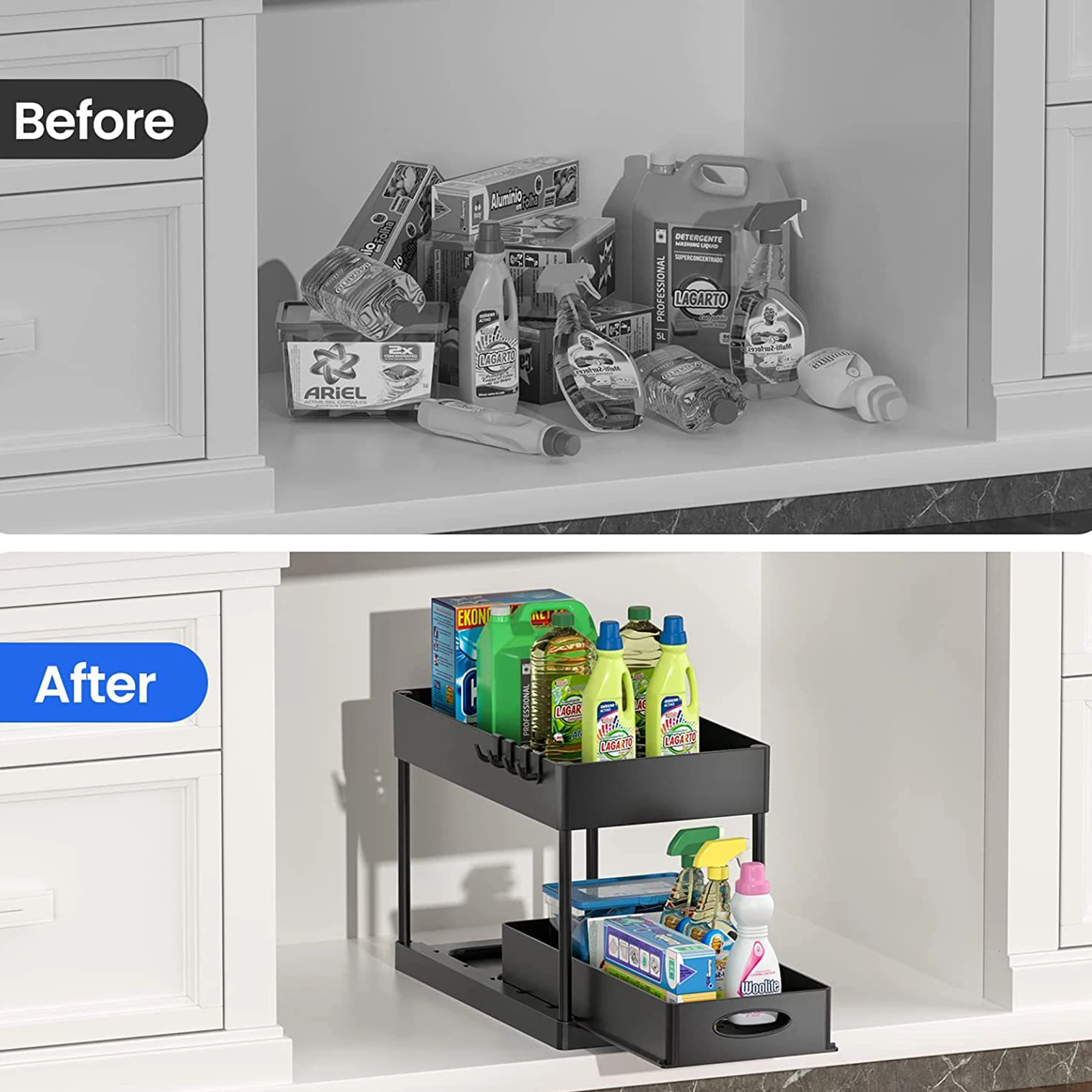 Under Bathroom Sink Organizer Metal Cabinet Organizer Under Sink Storage With Hooks And Sliding Drawer Black Storage Shelf For
Under Bathroom Sink Organizer Metal Cabinet Organizer Under Sink Storage With Hooks And Sliding Drawer Black Storage Shelf For