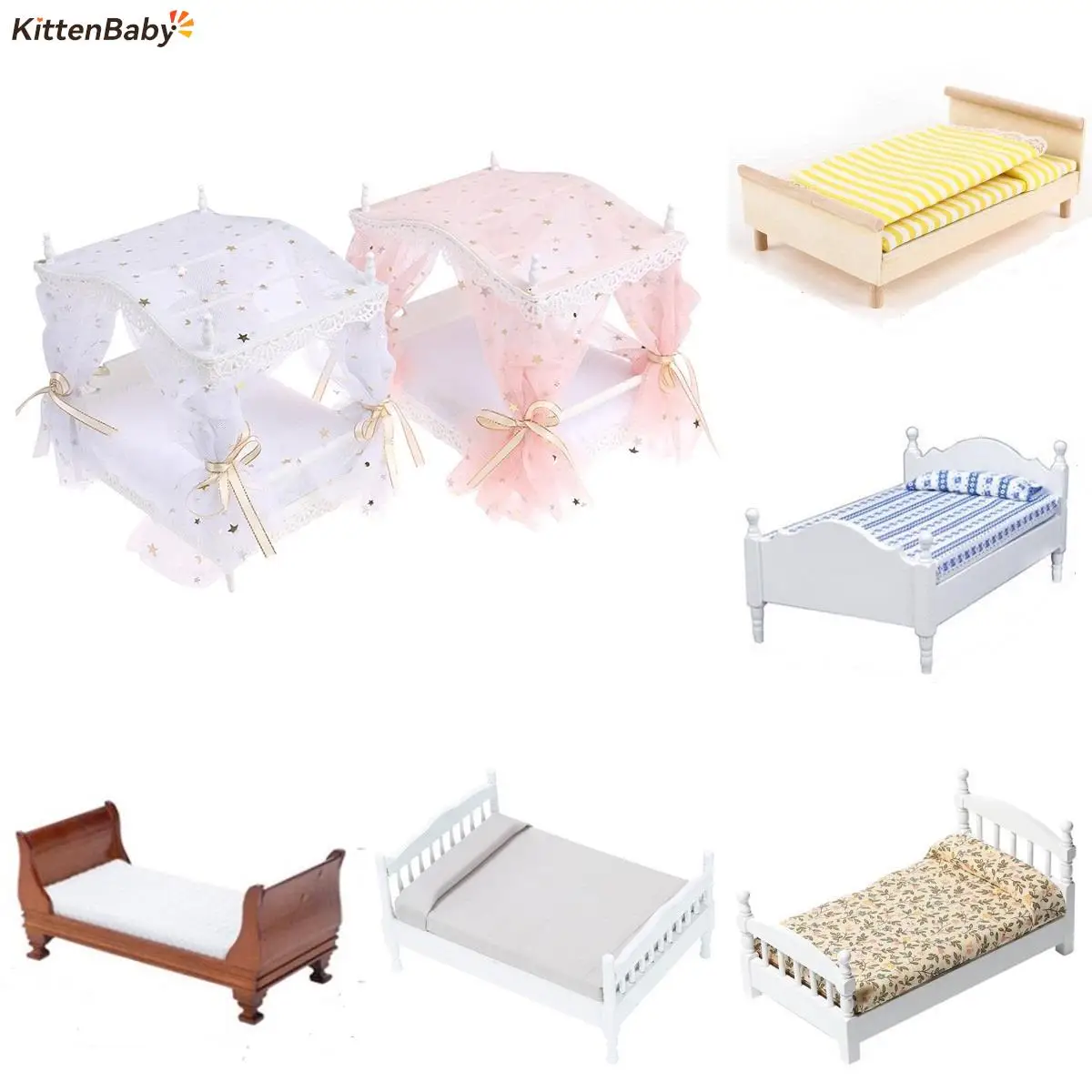 1/12 Dollhouse Upscale Mini Dream Star Moon Mesh Princess Bed Home Bedroom Furniture Toy Model Beautiful Handmade Wooden Toy
1/12 Dollhouse Upscale Mini Dream Star Moon Mesh Princess Bed Home Bedroom Furniture Toy Model Beautiful Handmade Wooden Toy