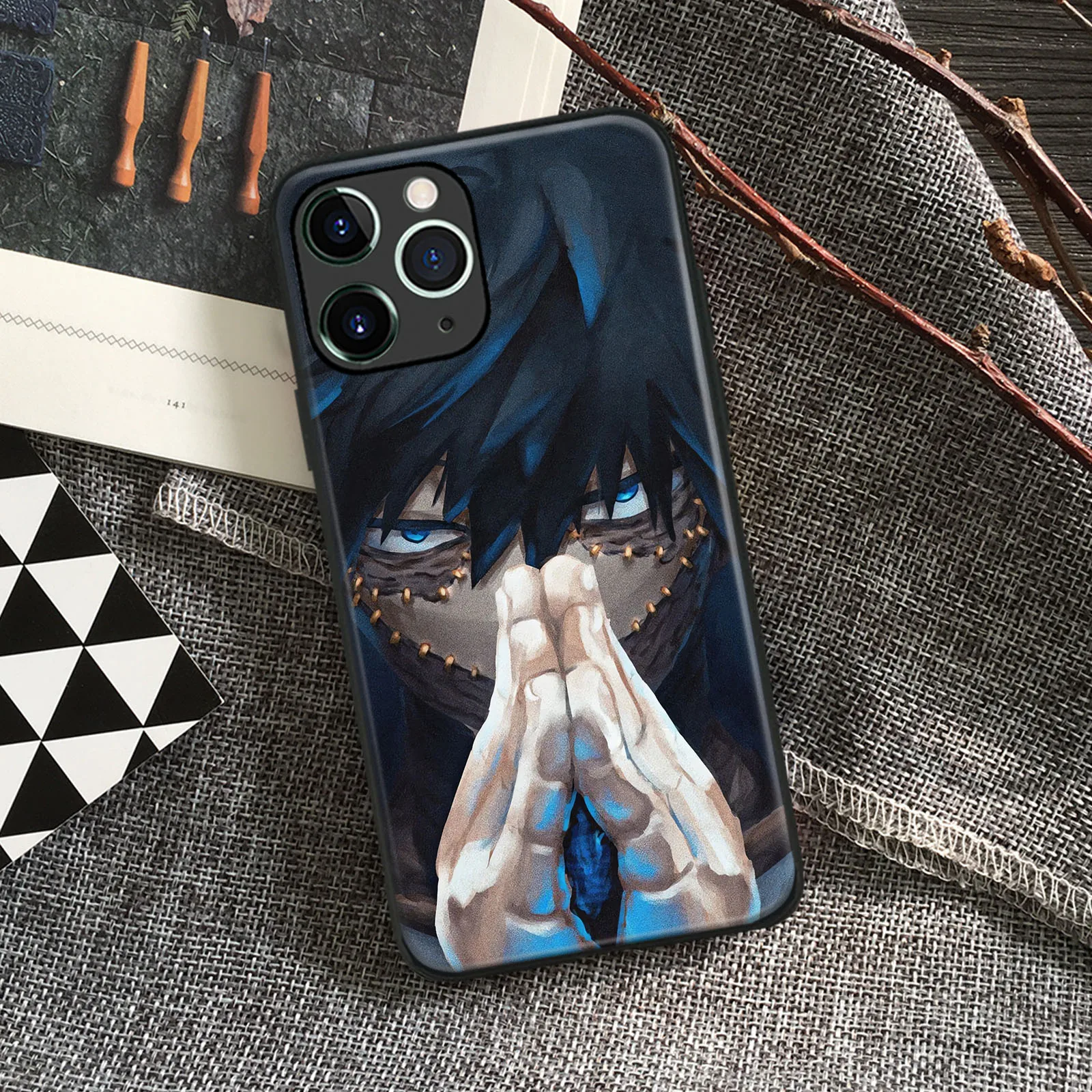 Мягкий силиконовый стеклянный чехол для телефона Dabi BNHA с Аниме Манга IPhone Se3 7 8 14 15