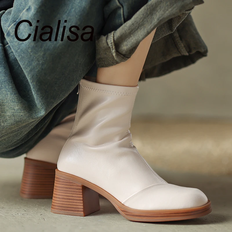 Cialisa Fashion Patchwork Short Boots Autumn Winter Shoes Ladies Round Toe Zipper Handmade 6.5cm High Heels Ankle Boots Black
Cialisa Fashion Patchwork Short Boots Autumn Winter Shoes Ladies Round Toe Zipper Handmade 6.5cm High Heels Ankle Boots Black