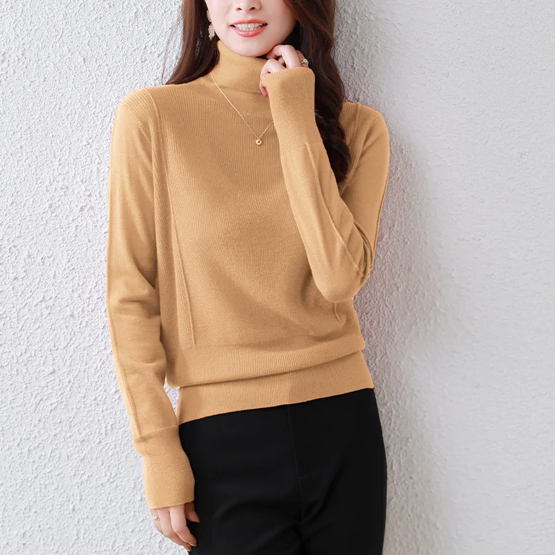 Turtleneck Wool Bottoming Sweater Spring and Autumn 2021 New Style Women's Long-sleeved Wool Sweater Knit Sweater Top
Turtleneck Wool Bottoming Sweater Spring and Autumn 2021 New Style Women's Long-sleeved Wool Sweater Knit Sweater Top