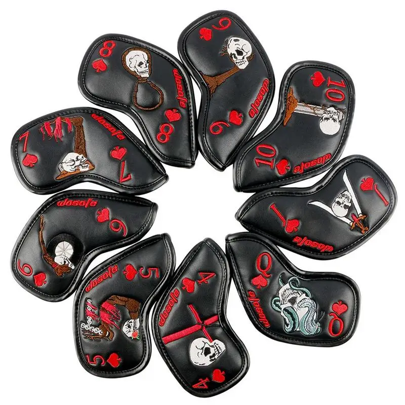 Head Covers For Golf Clubs 9pcs Skull Embroidered Club Label Set For Irons Woods Hybrids Durable & Stylish Golf Accessories For
Head Covers For Golf Clubs 9pcs Skull Embroidered Club Label Set For Irons Woods Hybrids Durable & Stylish Golf Accessories For