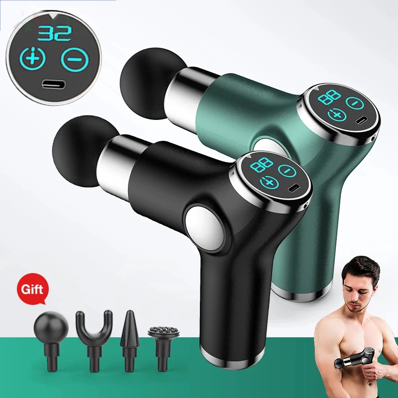 32 Speed Massage Gun Mini LCD Deep Tissue Percussion Muscle Massager Fitness Body Neck Back Muscle Relaxation Pain Relief GN
32 Speed Massage Gun Mini LCD Deep Tissue Percussion Muscle Massager Fitness Body Neck Back Muscle Relaxation Pain Relief GN