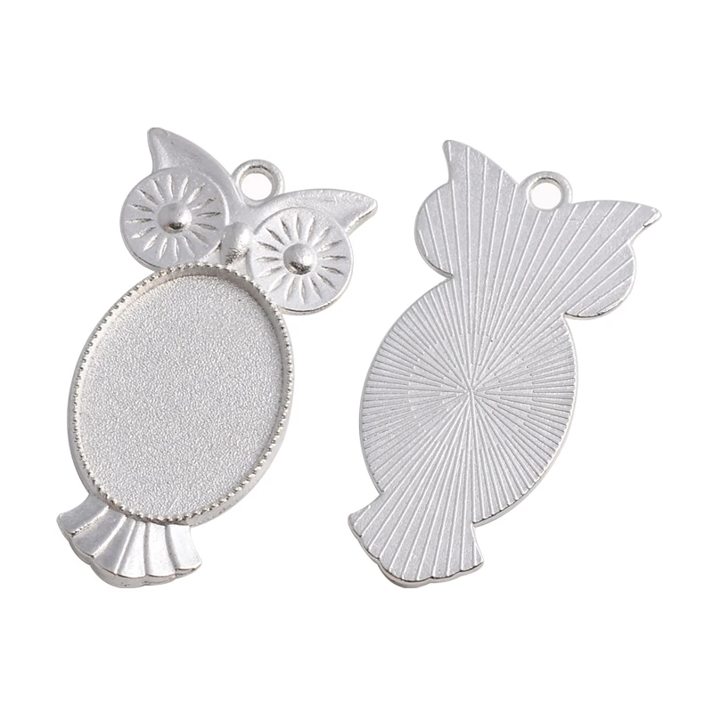 10pcs/lot Owl Oval Pendant Cabochon Base 18x25mm Settings For Necklaces DIY Jewelry Making Findings Resins Crafts Accessories
10pcs/lot Owl Oval Pendant Cabochon Base 18x25mm Settings For Necklaces DIY Jewelry Making Findings Resins Crafts Accessories