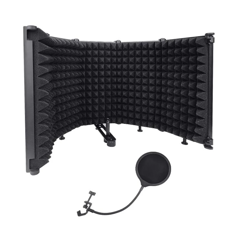 Microphone Isolation Shield With Blowout Prevention Net,Absorbing Foam Reflector Folding Panel,For Blue Yeti,Etc(5 Fold)
Microphone Isolation Shield With Blowout Prevention Net,Absorbing Foam Reflector Folding Panel,For Blue Yeti,Etc(5 Fold)