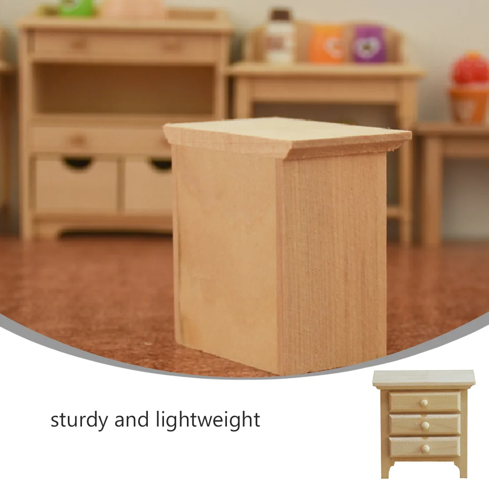 112 Dollhouse Bedside Table Ornament and Crafts for Kids Mini Adornment Decorate Toys Wooden Nightstand Cabinet Child
112 Dollhouse Bedside Table Ornament and Crafts for Kids Mini Adornment Decorate Toys Wooden Nightstand Cabinet Child