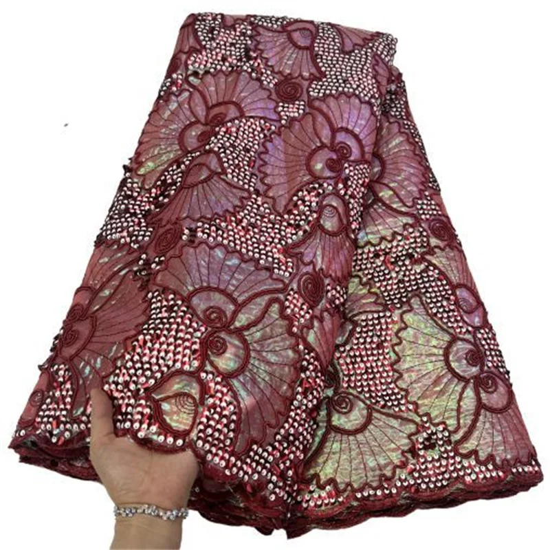 Purple Soft Sequence African Lace Fabric 5 Yards Nigerian Wedding Women White Dress Material 3D Sequin French Tulle Lace Fabrics
Purple Soft Sequence African Lace Fabric 5 Yards Nigerian Wedding Women White Dress Material 3D Sequin French Tulle Lace Fabrics