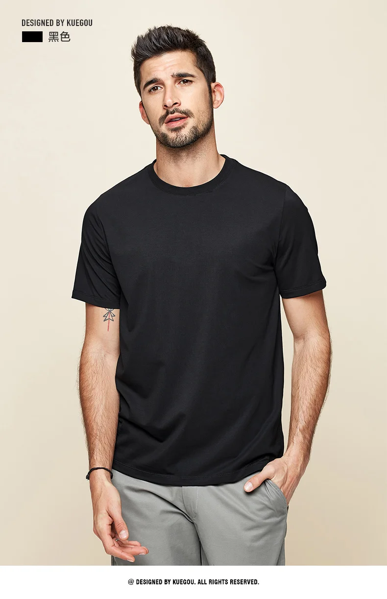 W3709 -Comfortable modal cotton short sleeve t-shirt men's slim fit solid color round neck elastic bottoming shirt
W3709 -Comfortable modal cotton short sleeve t-shirt men's slim fit solid color round neck elastic bottoming shirt