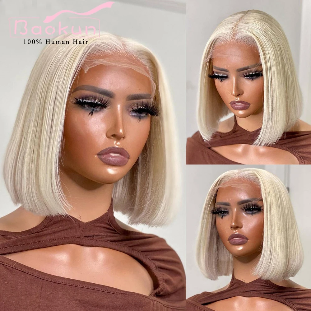 Short 13x4 HD Lace Frontal Wig Light Blonde Lace Front Wig Human Hair 613 Colored Bob Wig Lace Front Human Hair Wigs For Women
Short 13x4 HD Lace Frontal Wig Light Blonde Lace Front Wig Human Hair 613 Colored Bob Wig Lace Front Human Hair Wigs For Women
