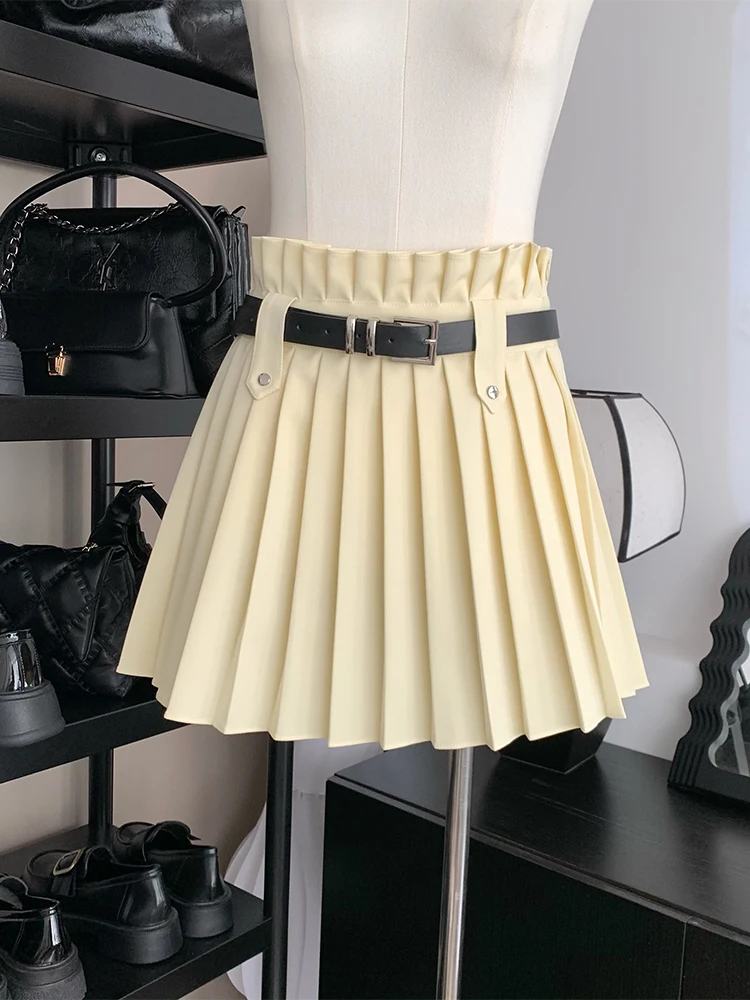 Women Pleated Skirt Harajuku High Waist Fashion Y2k Girl 90s Korean Vintage Streetwear Beige Skirt 2023 Summer A-Line Mini Skirt
Women Pleated Skirt Harajuku High Waist Fashion Y2k Girl 90s Korean Vintage Streetwear Beige Skirt 2023 Summer A-Line Mini Skirt