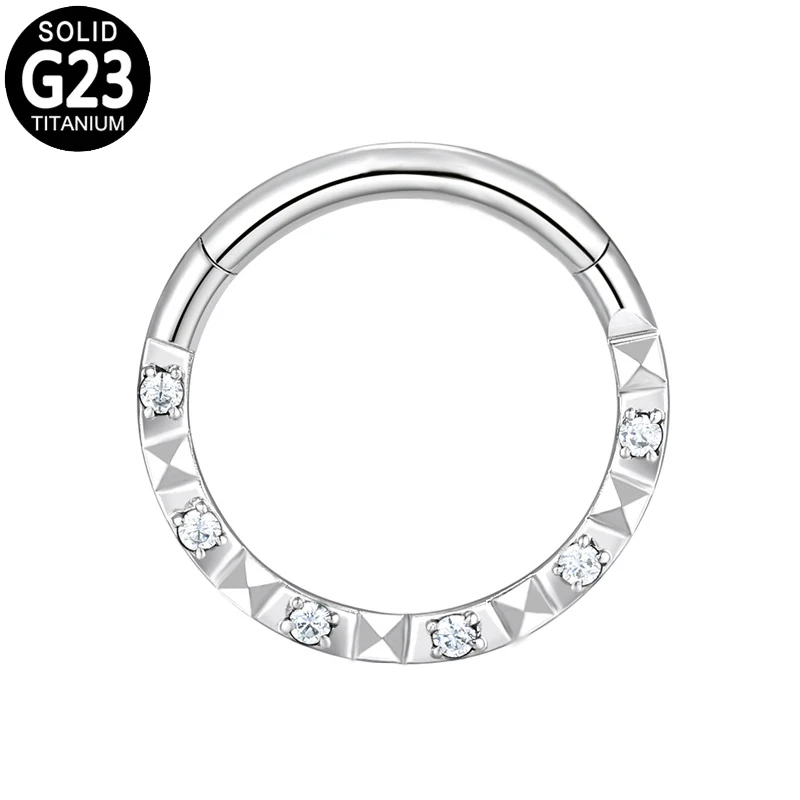 G23 Titanium Helix Earring Nose Ring Ear Piercing CZ Pyramid Front Septum Clicker Hoop Cartilage Tragus Daith Nose Stud Jewelry
G23 Titanium Helix Earring Nose Ring Ear Piercing CZ Pyramid Front Septum Clicker Hoop Cartilage Tragus Daith Nose Stud Jewelry