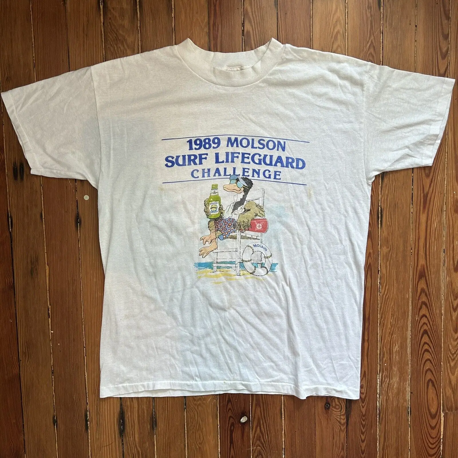 Мужская футболка с длинным или коротким рукавом Molson Surf Lifeguard Challenge 1989
