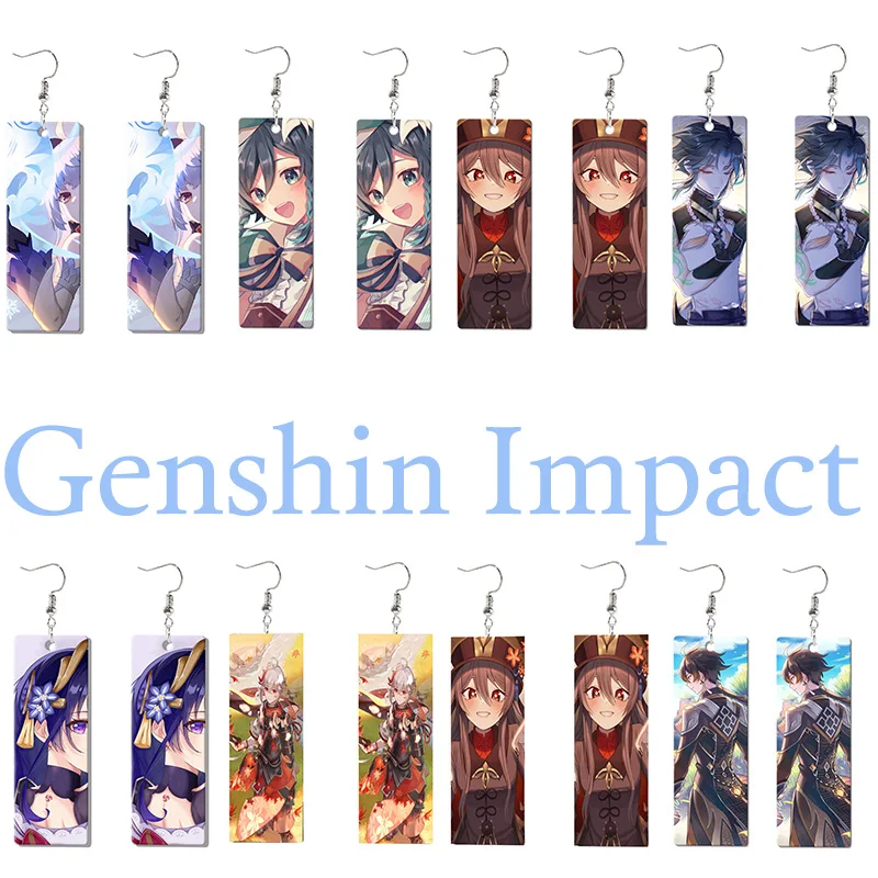 New Kawaii Genshin Impact Earring Anime Game Characters Venti Hu Tao Handcraft Epoxy Acrylic Fish Hook Earrings
New Kawaii Genshin Impact Earring Anime Game Characters Venti Hu Tao Handcraft Epoxy Acrylic Fish Hook Earrings