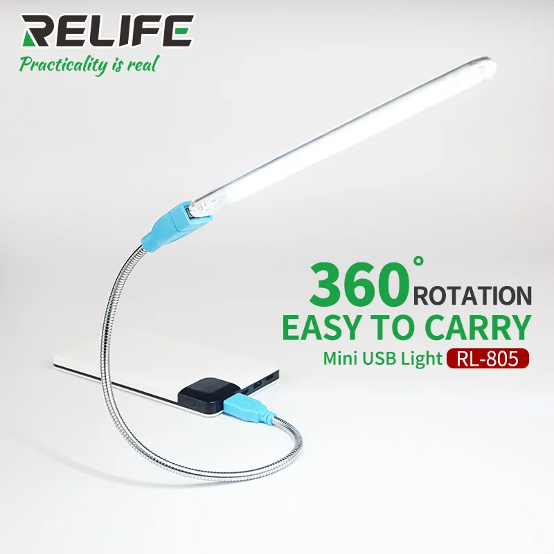 RELIFE RL-805 24 Led Mini Portable USB LED Light with 360 Degree Rotation Lamp for PC Notebook Phone Repair Tools
RELIFE RL-805 24 Led Mini Portable USB LED Light with 360 Degree Rotation Lamp for PC Notebook Phone Repair Tools